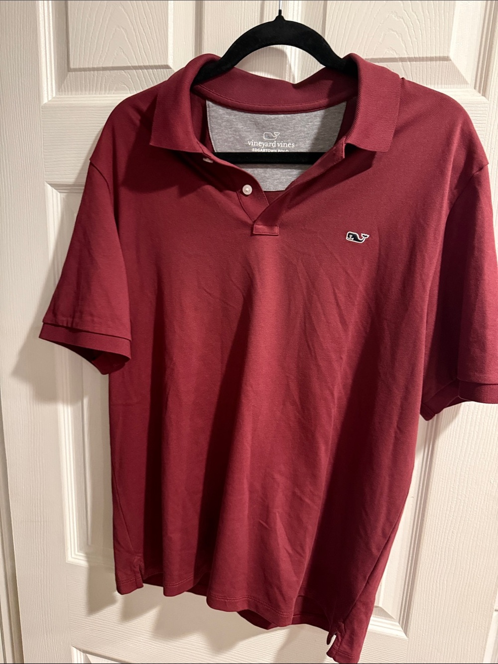 Vineyard Vines Men's Wine Red Polo with Whale Emblem